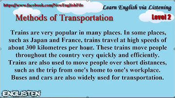 Learn English via Listening Level 2 Unit 100 Methods of Transportation
