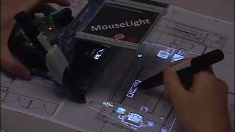 MouseLight: Bimanual Interaction on Digital Paper using a Pen and a spatially-aware Mobile Projector
