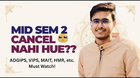 IPU B.Tech MidSem 2 Exams New Update !