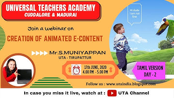 DAY - 02 - CREATION OF ANIMATED E-CONTENT (TAMIL VERSION)