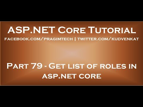 asp.net core docker Get list of roles in asp net core