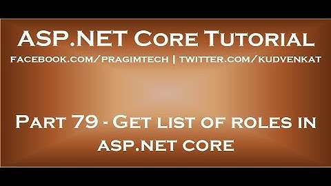 Lijst met rollen in ASP.NET Core ophalen