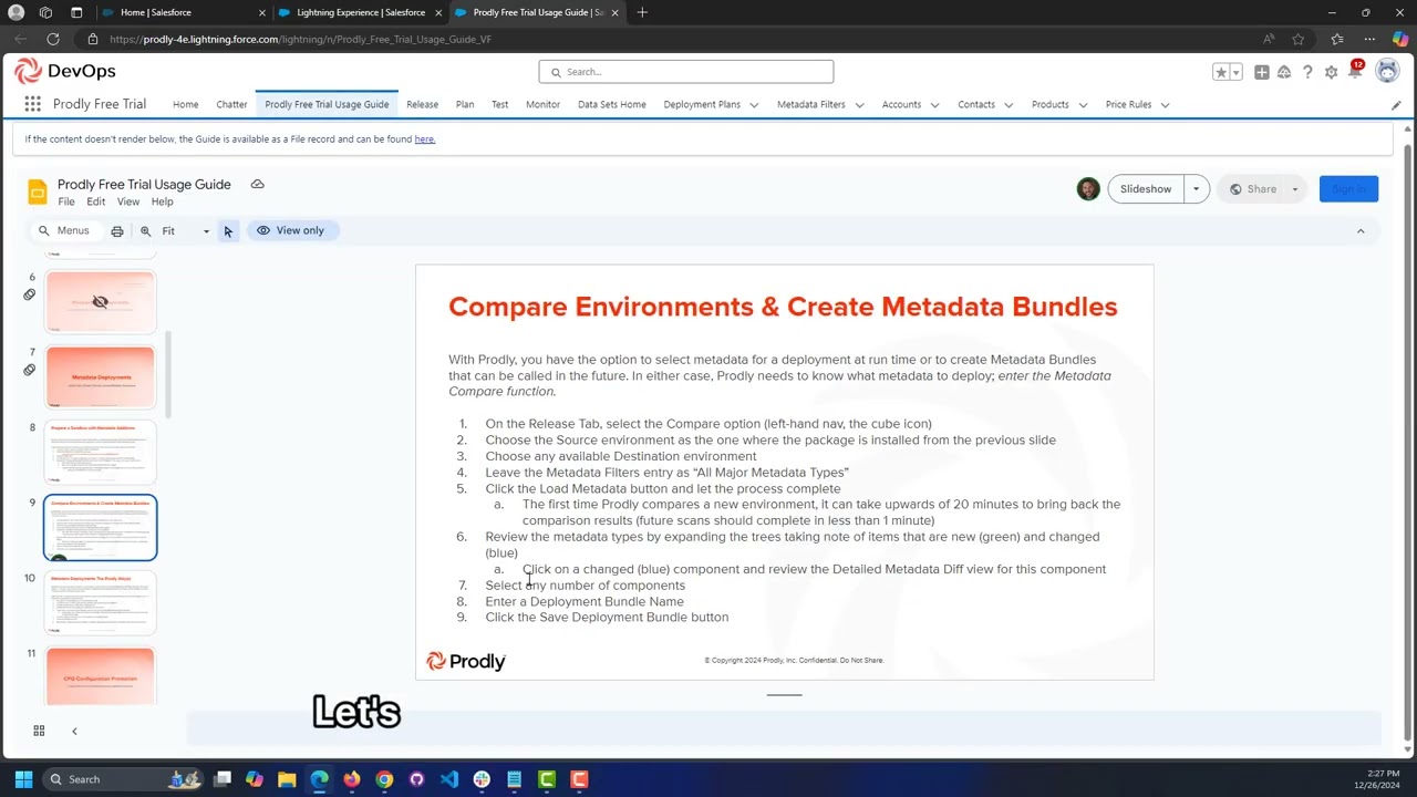 03 Usage Guide - Metadata Deployments Compare Bundle & Deploy