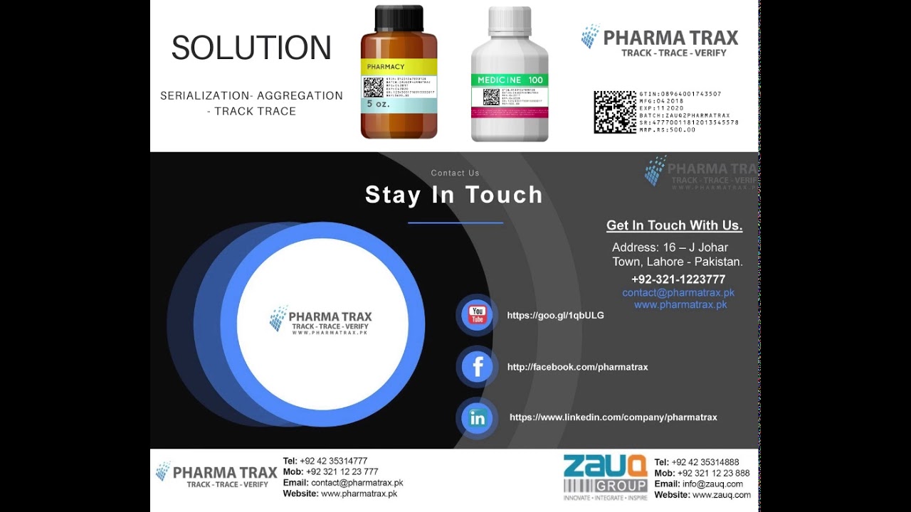 Pharma Trax GS1 2D Data Matrix Serialization Solution