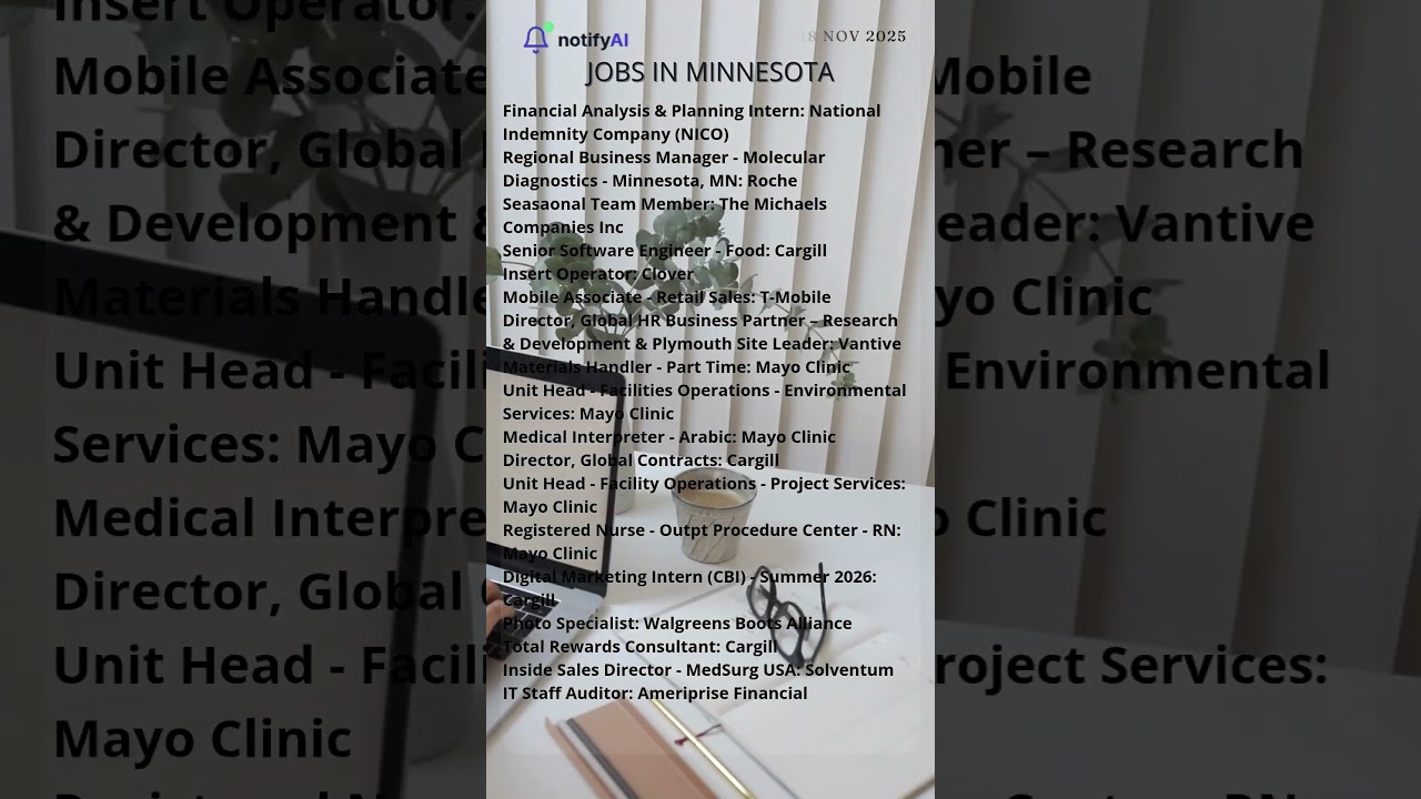 18/11 Jobs in many US states. Discover Jobs Globally, Use NotifyAI.