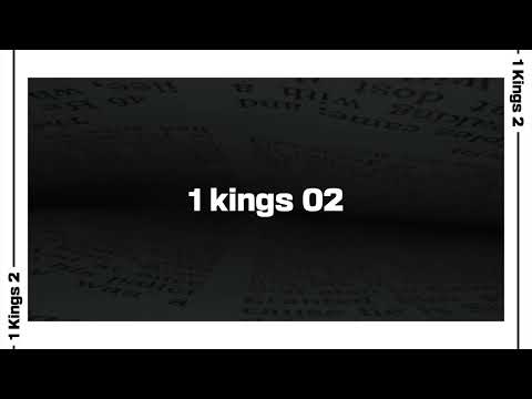1 Kings 2 Bible Reading | NIV