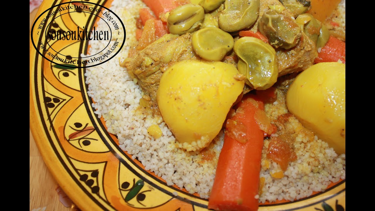 Recette de Couscous à كسكسو بلبولة Barley Couscous YouTube