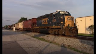 CSX F713-04 w/GP40-2 #6929 pulls North Solo with Horn Salutes by Dunn, NC