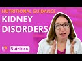 Renal Disorders and Nutritional Guidance Quiz