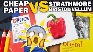 Strathmore Bristol Vellum paper vs the cheapest paper I could find - YOU WONT BELIEVE THIS