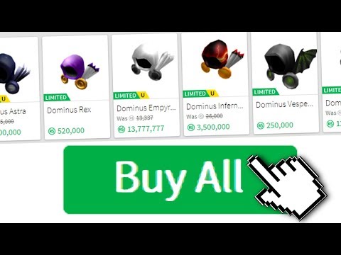 Buying Every Dominus In Roblox Roblox Dominus Simulator Youtube