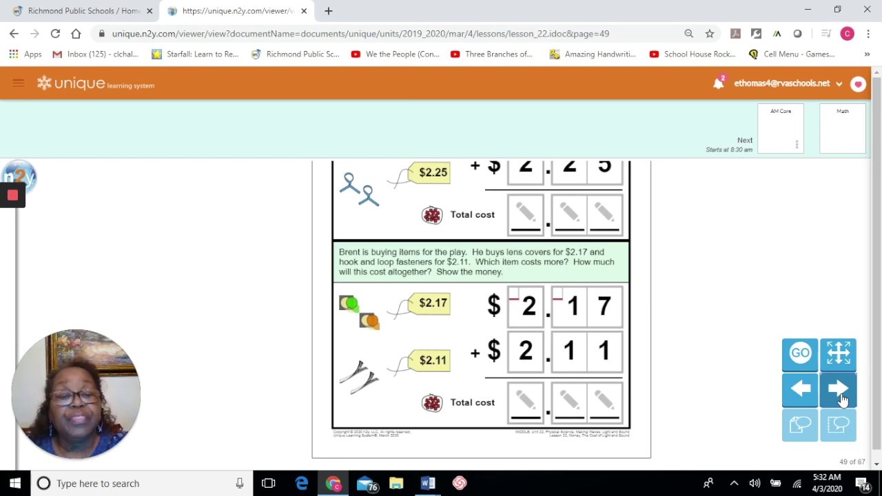 RPS ExEd MS Math CountMoney - YouTube
