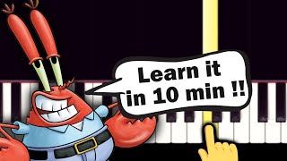Krusty Krab Theme - Easy Piano Tutorial