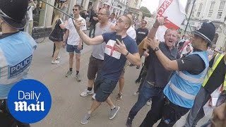 Clashes erupt during English Defence League march in Worcester