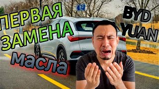 Первая замена масла ! BYD YUAN PLUS FLAGSHIP #bydyuan #elektrocar #chinacar