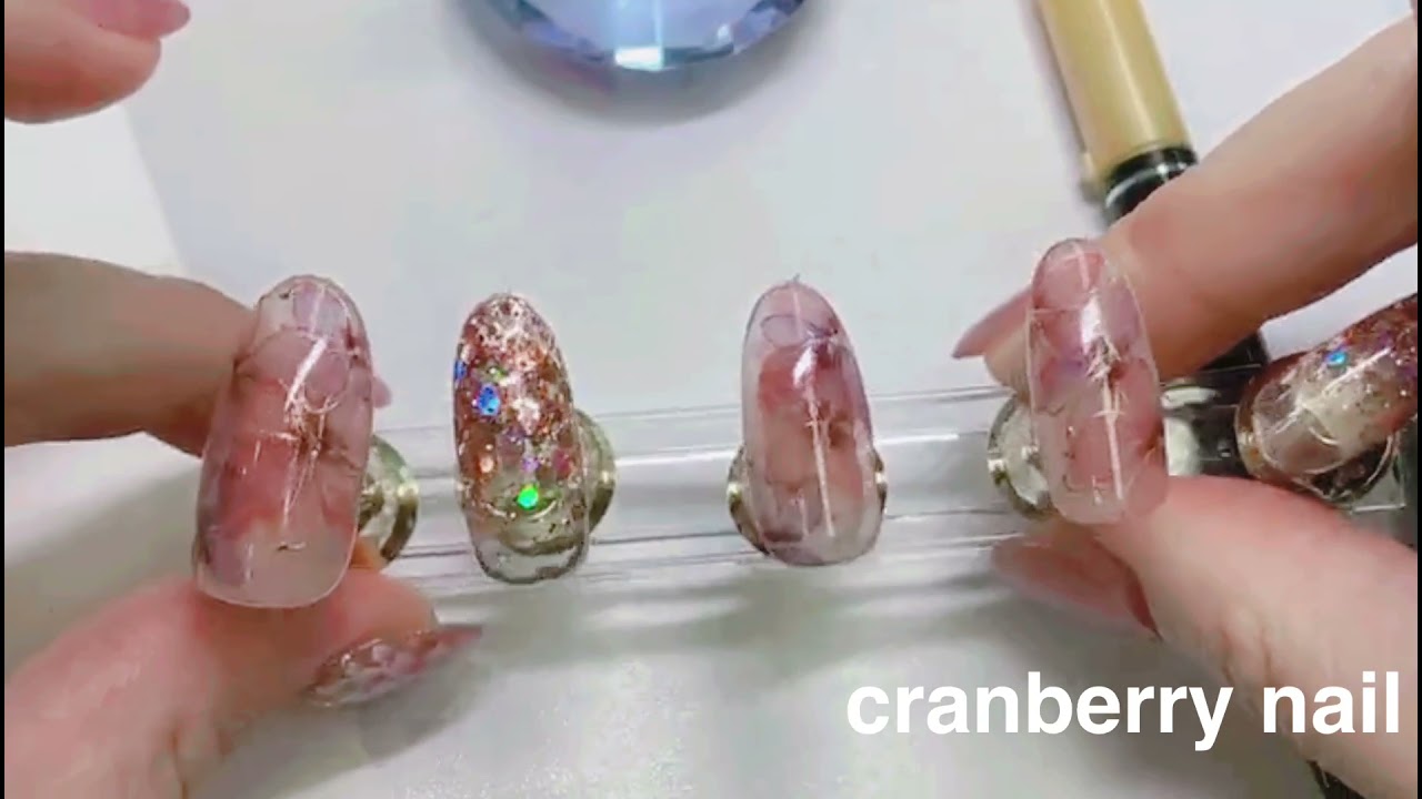 Cranberry Nail ネイルアート メタリックアートペン で水彩ネイルアート Youtube