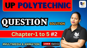 #3 Multimedia Tool | Chapter-1 to 5 Question Solution | Up Polytechnic Computer Science 2nd semester