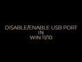 Disable or enable USB Ports in Windows 11/10 #Windows11 #Windows10 #USBPort #Tech #ComputerSecurity