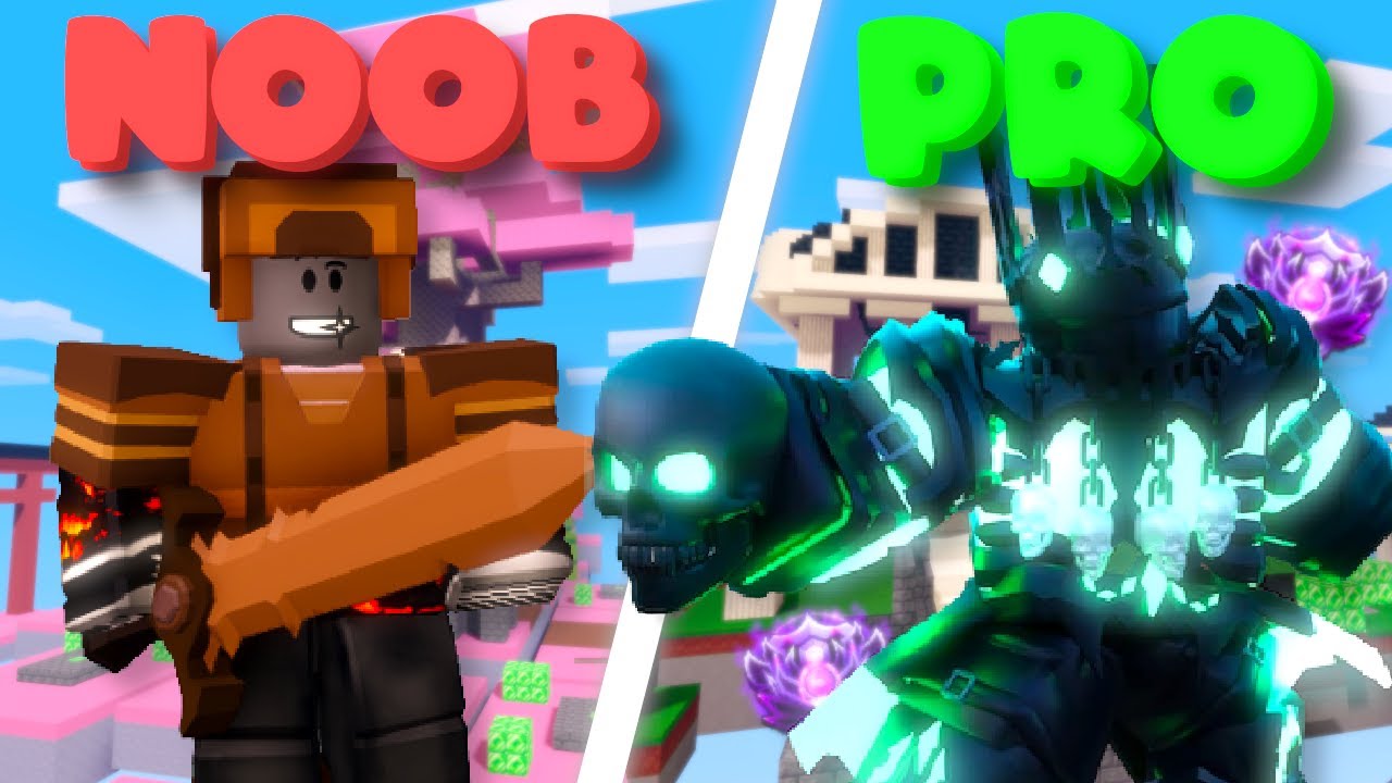 NOOB vs PRO vs HACKER in Roblox Bedwars.. 