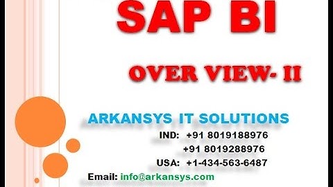 SAP BI ONLINE TRAINING | SAP BI TRAINING LIVE DEMO VIDEO | SAP BI ONLINE DEMO | BI CLASS