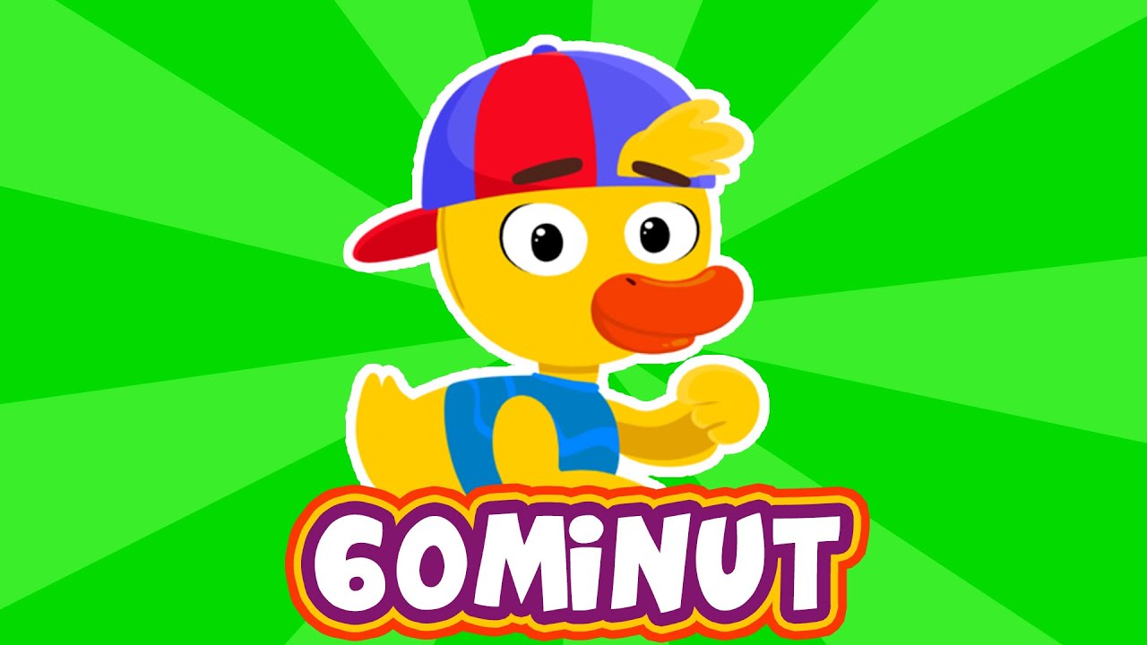 MIX - PIĘĆ KACZUSZEK - 60 MINUT PIOSENEK DLA DZIECI - ŚPIEWAJĄCE BRZDĄCE 😍😍😍