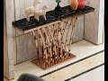 India SS marble top console tables