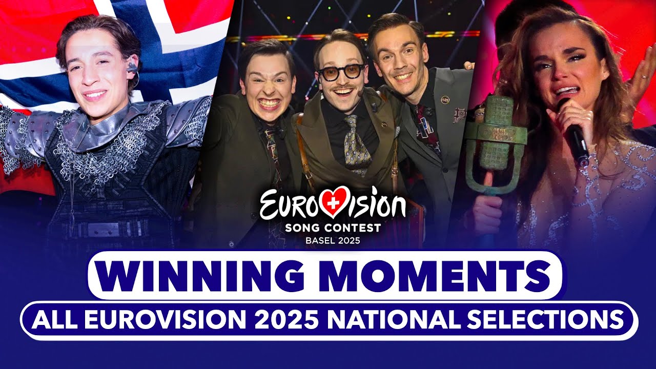 Eurovision 2025 | WINNING MOMENTS and REACTIONS of All National Finals