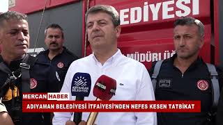 Adiyaman Beledi̇yesi̇ İtfai̇yesi̇nden Nefes Kesen Tatbi̇kat