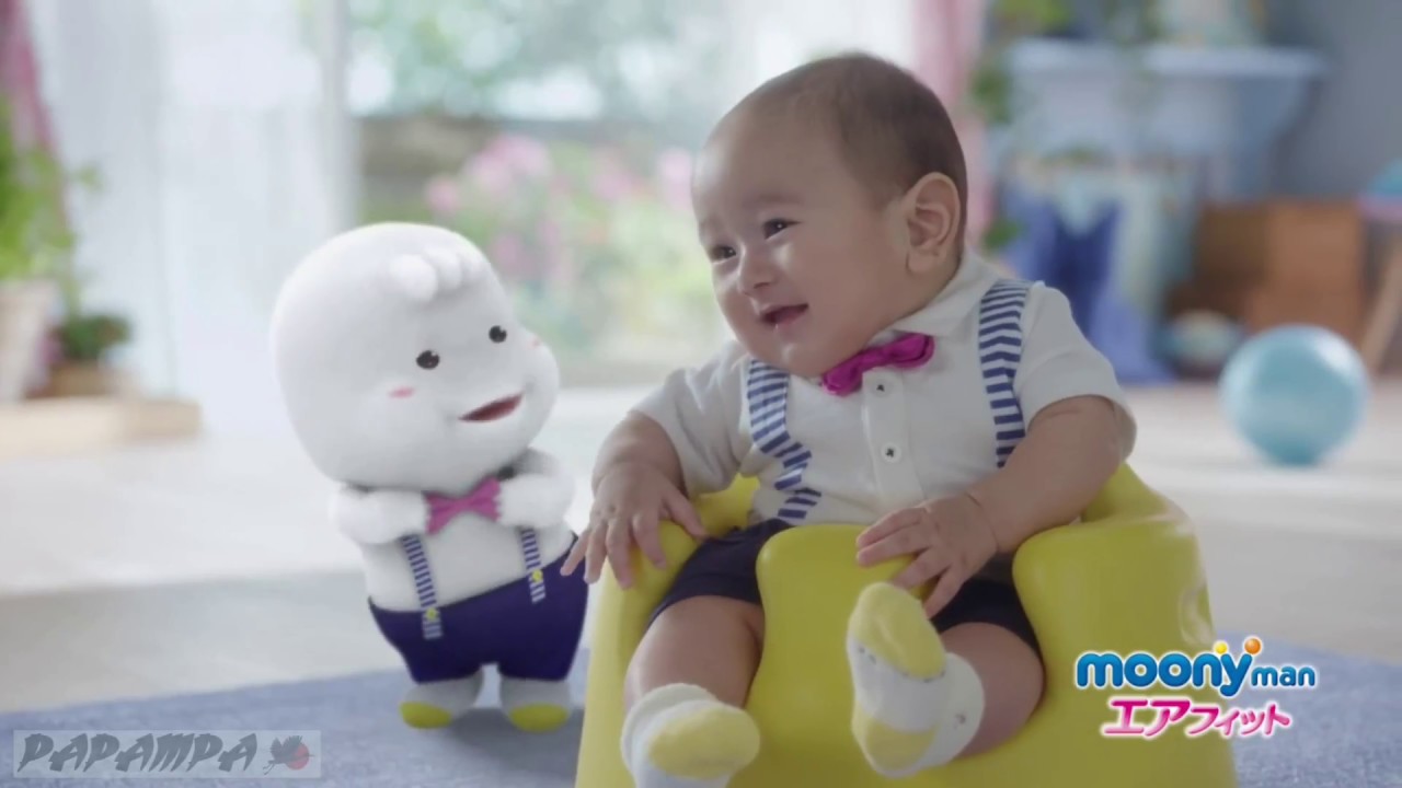Diaper for kids Moony & Moony Man. Подборка рекламных роликов компании Unicharm.