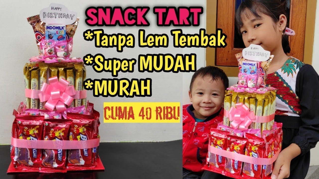 Kue Ultah dari Snack Snack Tart Super Mudah Low Budget RiriZDIY
