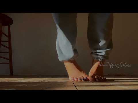 ASMR 👣 Barefoot & Furry Socks Walking | Creaky Floor Sounds (No Talking)