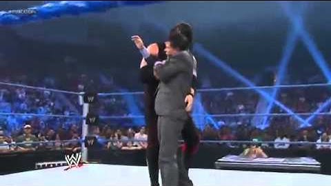 WWE Smackdown 8/31/12 Kane attacks Josh Mathews