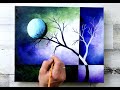 How to Paint Abstract Tree | Masking Tape Art | Easy Painting for Beginners