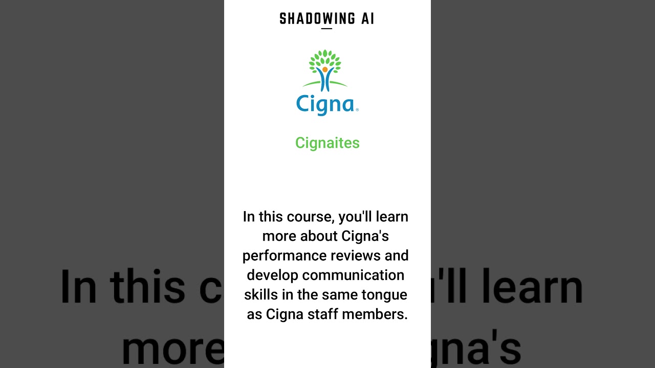 Performance Review Course - Cigna