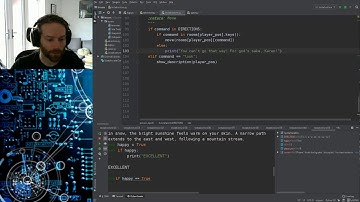 Learning Live Stream - programming a text adventure in Python Part 2