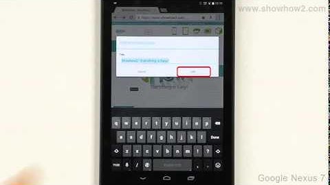 Google Nexus 7 - Add A Webpage Shortcut To The Homescreen