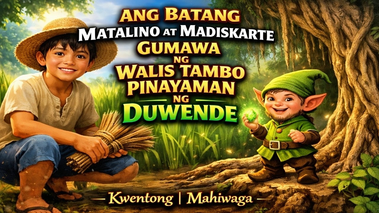 MATALINONG BATA AT MADISKARTE GUMAWA NG WALIS TAMBO AT PINAYAMAN NG DUWENDE | True Story