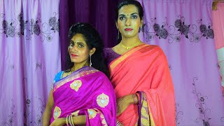 Crossdressing with  sister 2, saree draping competition,  #dragqueen #saree #fashion #silk