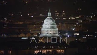 United States Capitol, Washington, D.C., night Aerial Stock Footage | AX77 032 4K youtube