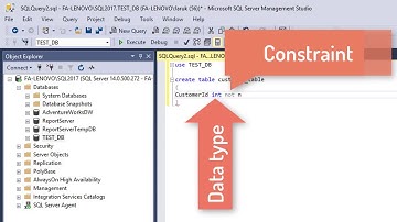SQL SERVER 2017   PART 03 1 CREATE TABLE STATEMENT
