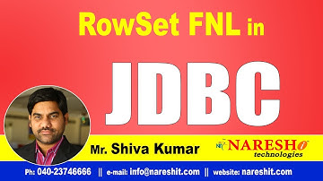 JDBC Tutorials | RowSet FNL | Advanced Java | Mr.Shiva Kumar