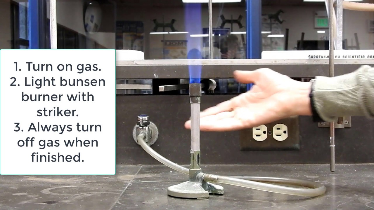 Lighting A Bunsen Burner Steps