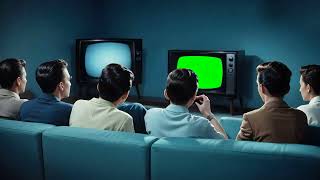 People Watching Television In The 1950S Green Screen Exclusive Video