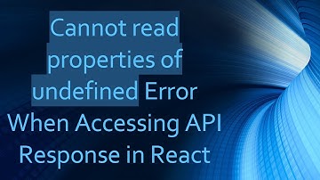 Cannot read properties of undefined Error When Accessing API Response in React
