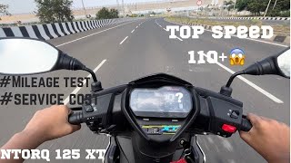 ntorq 125 xt top speed|| speed test || ntorq xt || best scooty || 2022 || bs6 !!!