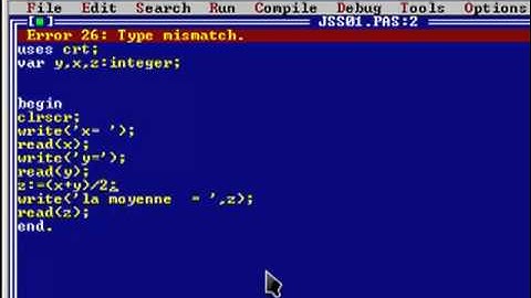 Cours pascal 1 année informatique LMD algerie (La soustraction et la moyenne )