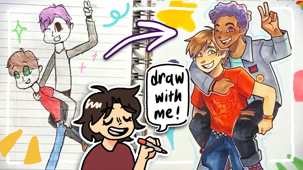 Redrawing My Old Art! | Chatty Draw With Me - YouTube
