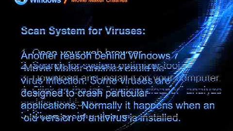 Movie Maker Crashes