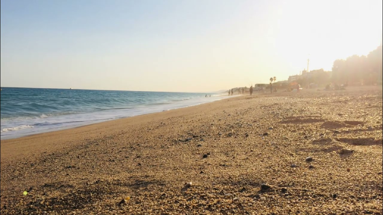 Valencia Sea and Beach & Relaxing Background Jazz Music