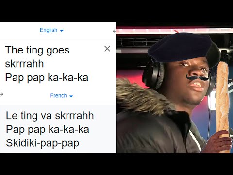 The ting goes skrrrahh in different languages meme